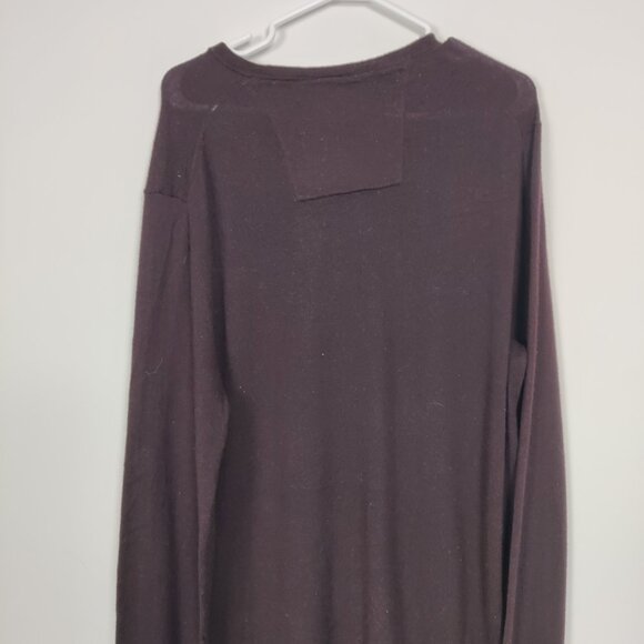 Calvin Klein Men's Sweater Size L Purple Merino Wool V Neck Business Casual Work - Picture 3 of 6